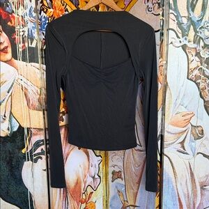 Elegant dark gray Sleeve Women's Top